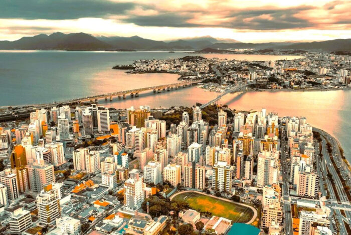 Imagem aérea de florianopolis