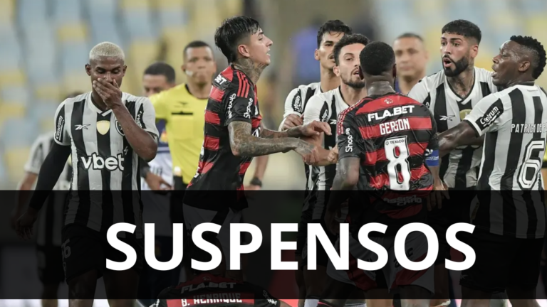 Jogadores do Flamengo e Botafogo estão suspensos após briga em campo