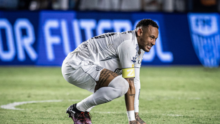 Neymar fez sua segunda partida como titular no Santos