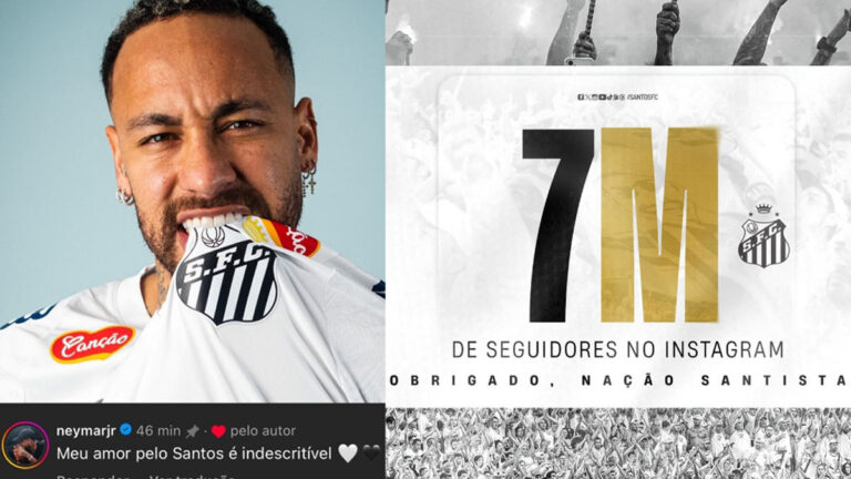 santos fc faz publicação informando que subiu o número de seguidores