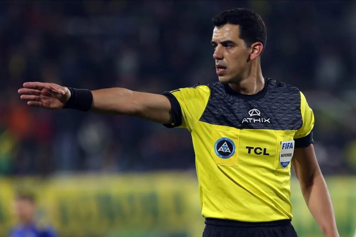 Árbitro  Leandro Rey, da Argentina