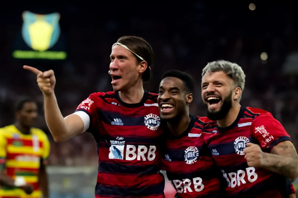 Flamengo assume a liderança do Brasileirão com goleada sobre o Sport e 71 pontos! Filipe Luís explica estratégia mental e rivalidades