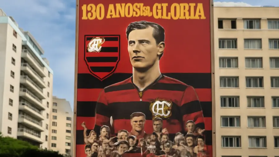 130 Anos de Glória: Flamengo Ganha Megapôster Gigante e Especial Histórico no Jornal EXTRA!