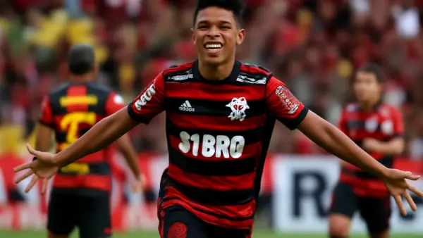 Douglas Telles, 18 anos, brilha na estreia com gol e leva Flamengo à goleada de 5 a 1 sobre o Sport pelo Brasileirão