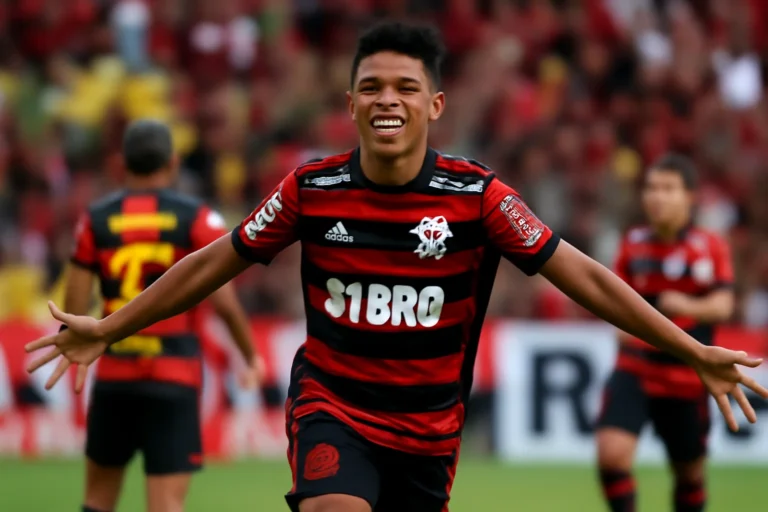 Douglas Telles, 18 anos, brilha na estreia com gol e leva Flamengo à goleada de 5 a 1 sobre o Sport pelo Brasileirão
