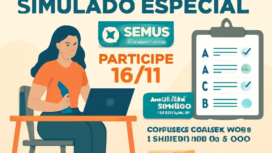 Simulado Especial SEMUS Nova Iguaçu: participe 16/11, 40 questões grátis para treinar antes das provas previstas em 23/11, concurso com 452 vagas e salários até R$ 5.000