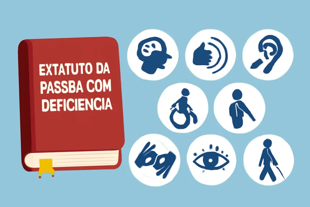 Estatuto da Pessoa com Deficiência: 7 conceitos essenciais da Lei nº 13.146/90 para gabaritar no concurso do TJ-RJ, símbolos e acessibilidade