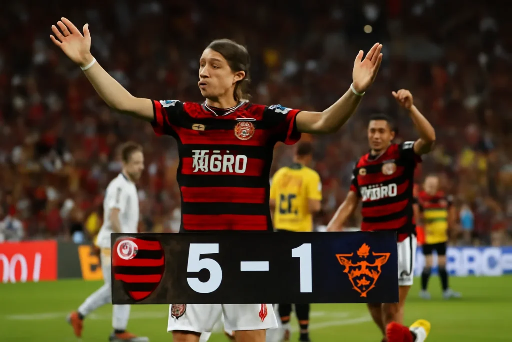Vitória do Flamengo sobre o Sport: Filipe Luís analisa início irregular, 5 a 1, 71 pontos e liderança provisória no Brasileirão