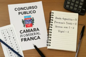 Concurso Câmara de Franca: gabaritos divulgados, prova teve 30 questões e nota mínima de 46, confira cargos, vagas e etapas
