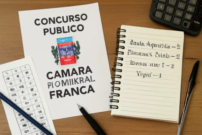 Concurso Câmara de Franca: gabaritos divulgados, prova teve 30 questões e nota mínima de 46, confira cargos, vagas e etapas