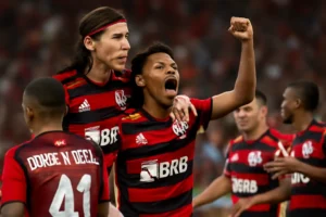 Filipe Luís, utilização de jogadores da base, dá chance a Douglas Telles que marca aos 34′ e Flamengo relaciona jovens por desfalques da Data FIFA