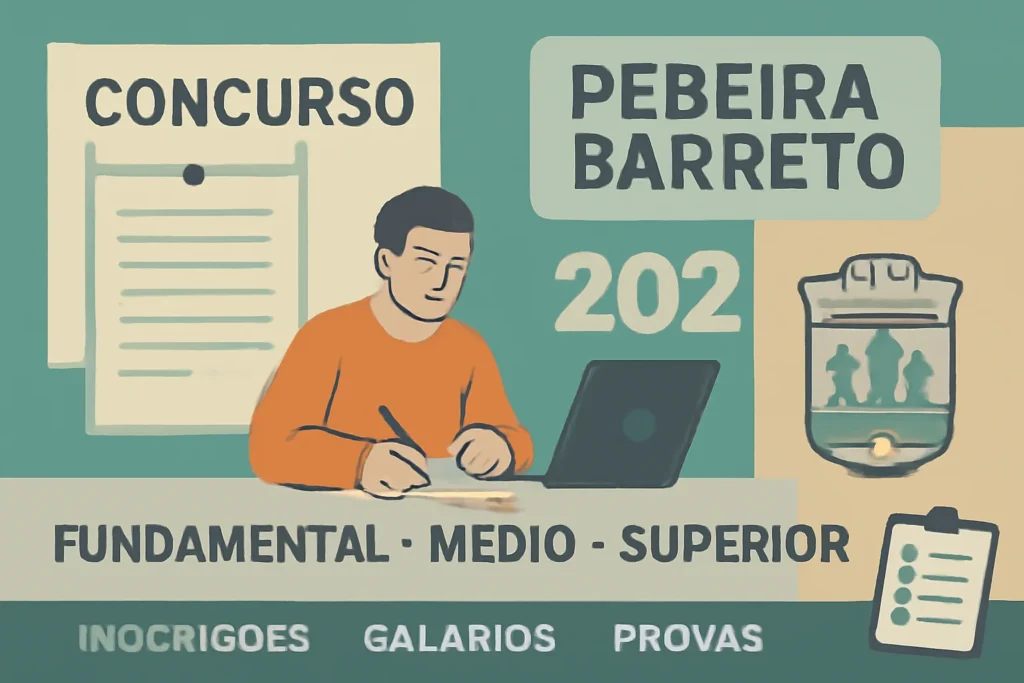 Concurso Pereira Barreto 2025: novo edital publicado pela Prefeitura de Pereira Barreto SP, vagas para níveis fundamental, médio e superior, inscrições, salários e provas