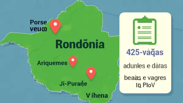 Concurso ALE RO 2025: onde serão realizadas as provas em Rondônia, cidades, vagas (425), salários e datas, confira locais e regras da FGV