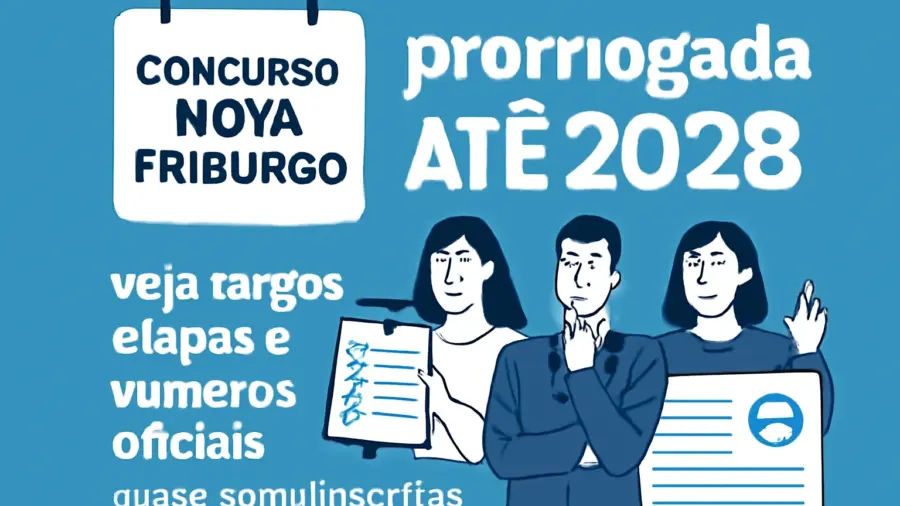 Concurso Nova Friburgo: validade prorrogada até 2028, veja cargos, etapas e números oficiais, quase 50 mil inscritos