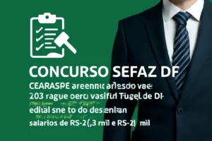 Concurso Sefaz DF: Cebraspe organiza seleção com 265 vagas para Auditor Fiscal do DF, edital até 10 de dezembro, salários de R$ 21,8 mil a R$ 31 mil