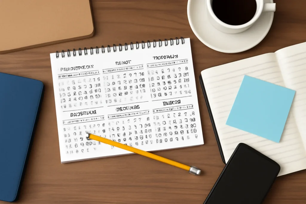 Concursos abertos 2025-2026: calendário com provas confirmadas em Nov/Dez 2025 e Jan-Mar/2026, veja datas e como se organizar