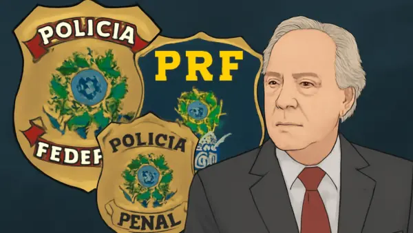 Ministro Lewandowski propõe gratificações para policiais federais, PF, PRF e PPF, com fundo para operações contra crime organizado e ligação à PEC 18/25