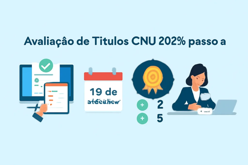 Avaliação de Títulos CNU 2025: passo a passo, prazo final 19 de novembro, pontuação máxima (2 e 5 pontos) e como a FGV avaliará seus títulos