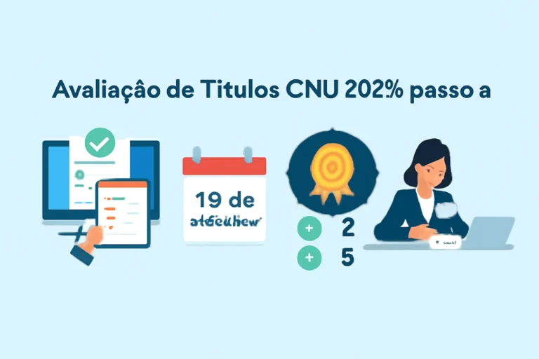 Avaliação de Títulos CNU 2025: passo a passo, prazo final 19 de novembro, pontuação máxima (2 e 5 pontos) e como a FGV avaliará seus títulos