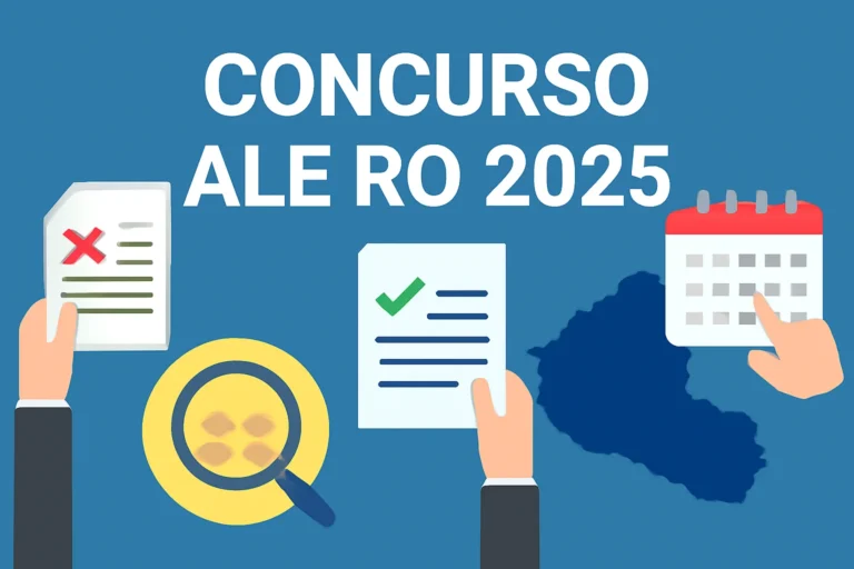 Concurso ALE RO 2025: Retificação do edital muda cadastro de reserva, altera disciplinas e exige município de prova; 425 vagas e provas em 8/2/2026