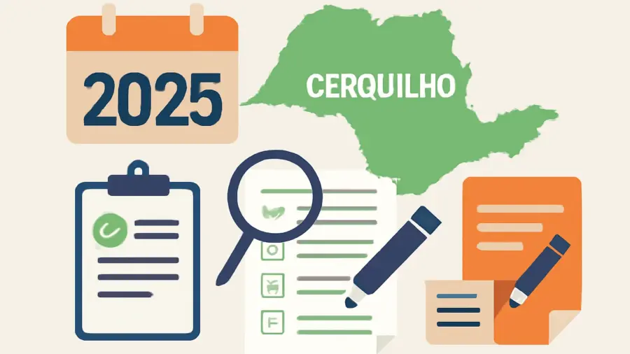 Concurso Cerquilho SP 2025: resultados e etapas oficiais, confira vagas divulgadas, retificações do edital, provas objetivas, discursivas e práticas detalhadas