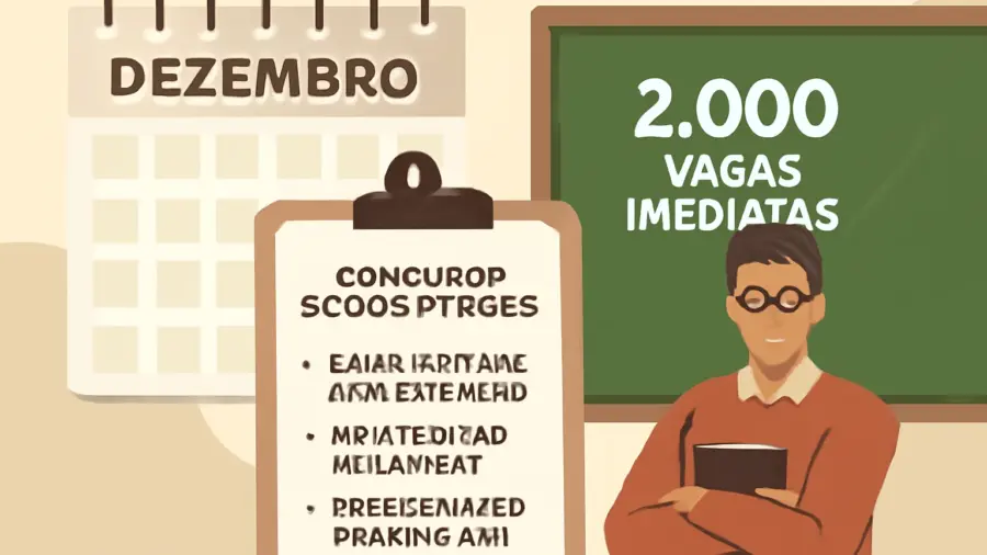 Concurso Seduc PI 2025: edital até dezembro com 4.000 vagas para professor, 2.000 imediatas, novo piso de R$ 4.984,17 e inscrições no próximo ano