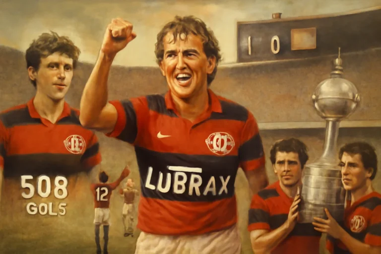 Zico, o ídolo do Flamengo: 508 gols, estreia em 1971 aos 18 anos, Maracanã com mais de 165 mil em 1974, títulos, parcerias e legado