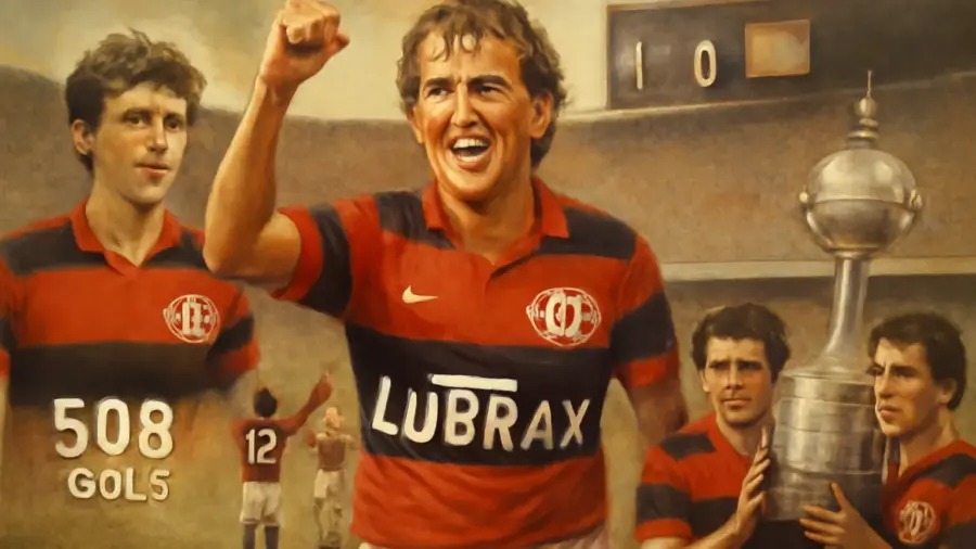 Zico, o ídolo do Flamengo: 508 gols, estreia em 1971 aos 18 anos, Maracanã com mais de 165 mil em 1974, títulos, parcerias e legado