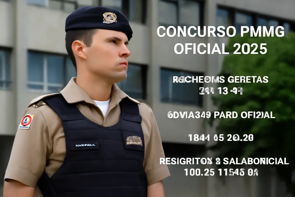 Concurso PMMG Oficial 2025: Inscrições abertas até 18/12, 60 vagas para Oficial, taxa R$ 230,00, requisitos e salário inicial de R$ 11.547,07