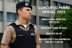 Concurso PMMG Oficial 2025: Inscrições abertas até 18/12, 60 vagas para Oficial, taxa R$ 230,00, requisitos e salário inicial de R$ 11.547,07
