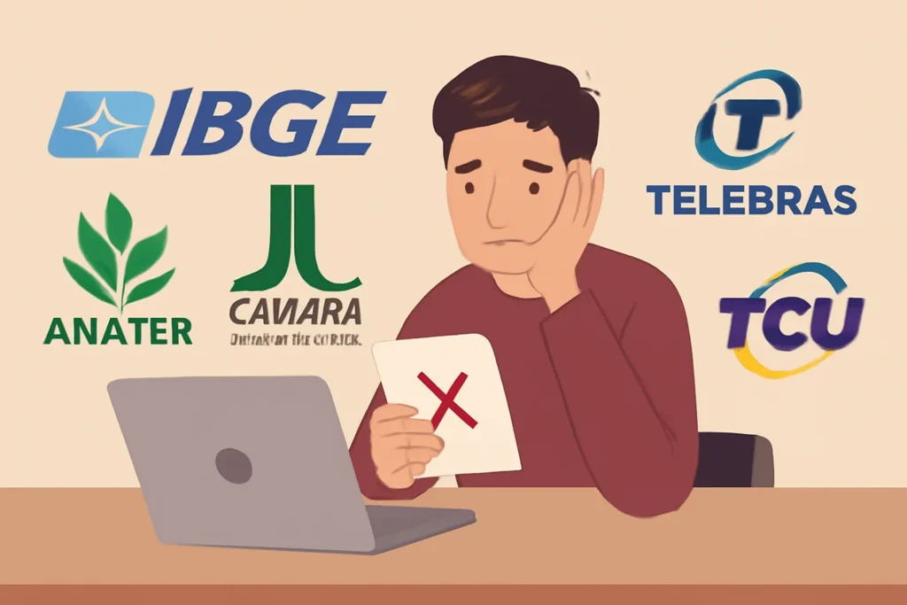 Não passou no CNU? 5 concursos federais com editais previstos entre fim de 2025 e início de 2026, confira IBGE, Telebras, Anater, Câmara e TCU