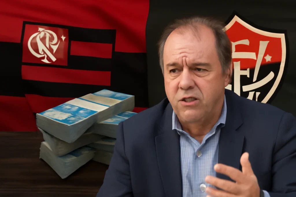 Fábio Mota critica disparidade financeira, diz que vendas do Flamengo equivalem a ‘dois anos de orçamento’ do Vitória e alerta perda de R$ 8 milhões