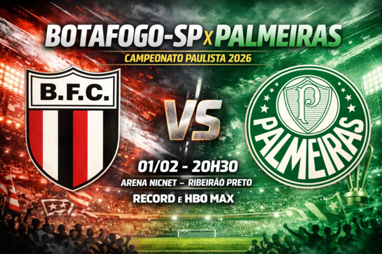 Botafogo-SP x Palmeiras: Onde Assistir ao Vivo, Horário e Escalações pelo Paulistão 2026