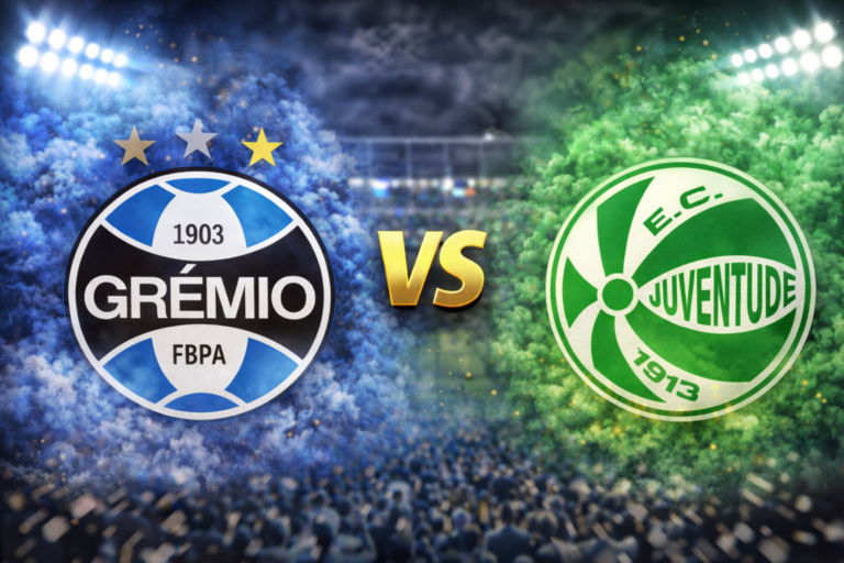 Grêmio x Juventude hoje (15): onde assistir ao vivo, horário e escalações pela semifinal do Campeonato Gaúcho 2026