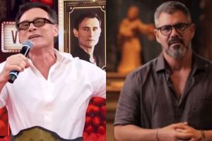 Enrique Diaz alfineta Juliano Cazarré com elogio a Ney Matogrosso em curso para homens no “Domingão”