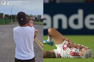 Esposa de Arrascaeta envia mensagem emocionante após grave lesão do craque do Flamengo na Libertadores; entenda a fratura