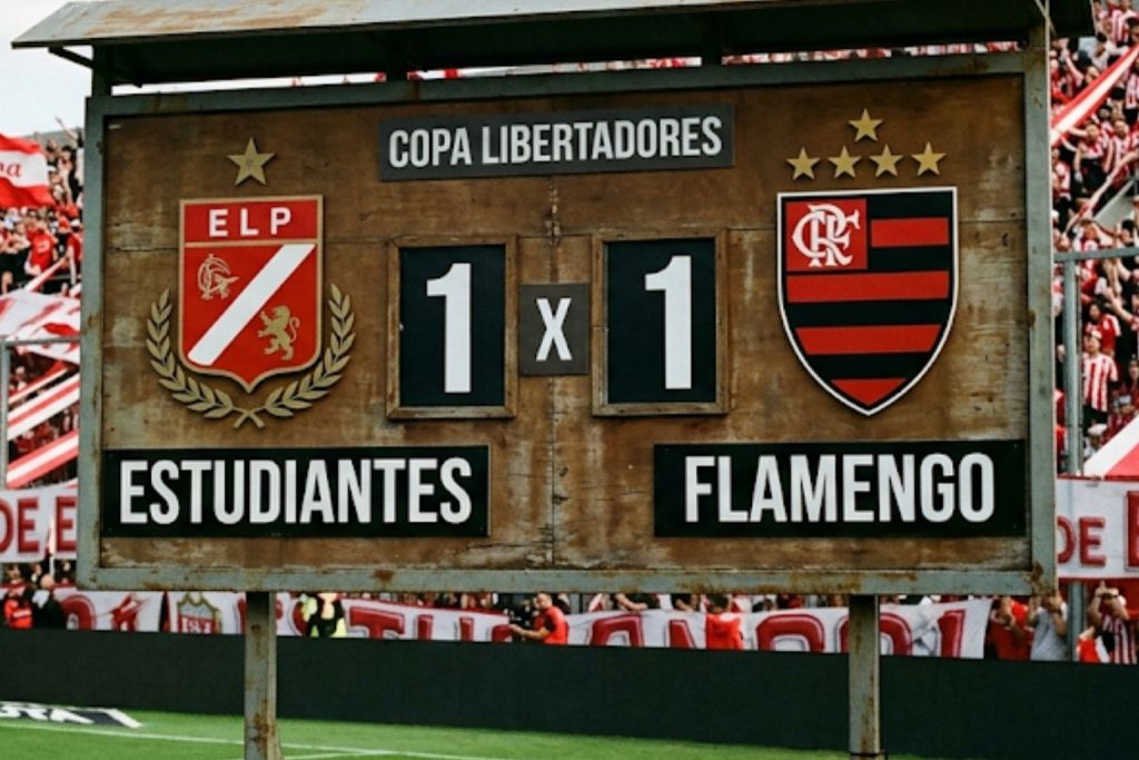 Flamengo empata com Estudiantes e perde Arrascaeta por lesão, arbitragem polêmica e fratura na clavícula confirmada, dúvida para o clássico contra o Vasco