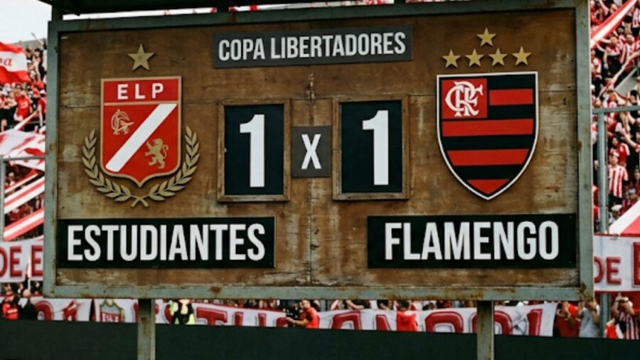 Flamengo empata com Estudiantes e perde Arrascaeta por lesão, arbitragem polêmica e fratura na clavícula confirmada, dúvida para o clássico contra o Vasco