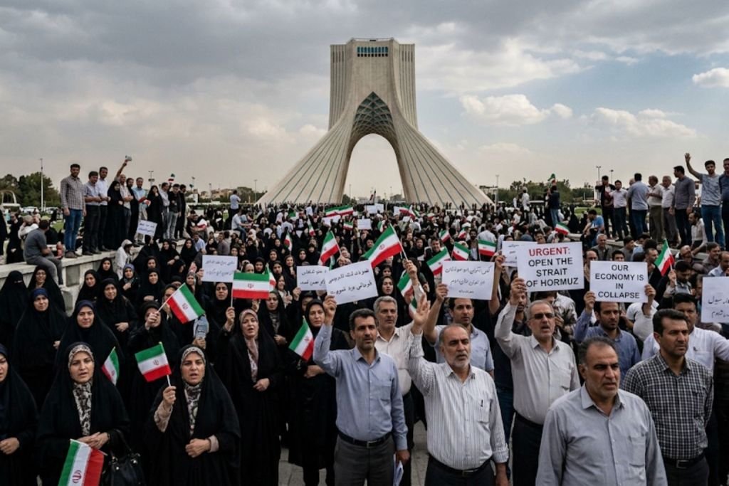 Irã em ‘colapso’ pede reabertura urgente do Estreito de Ormuz aos EUA, diz Trump