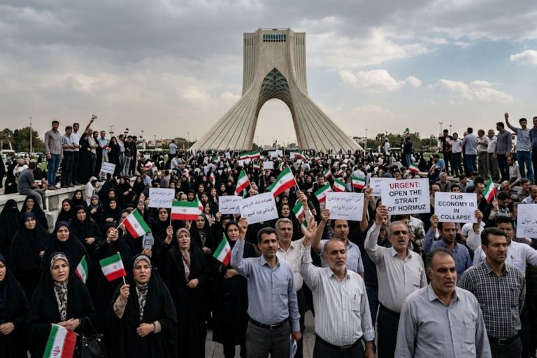 Irã em ‘colapso’ pede reabertura urgente do Estreito de Ormuz aos EUA, diz Trump