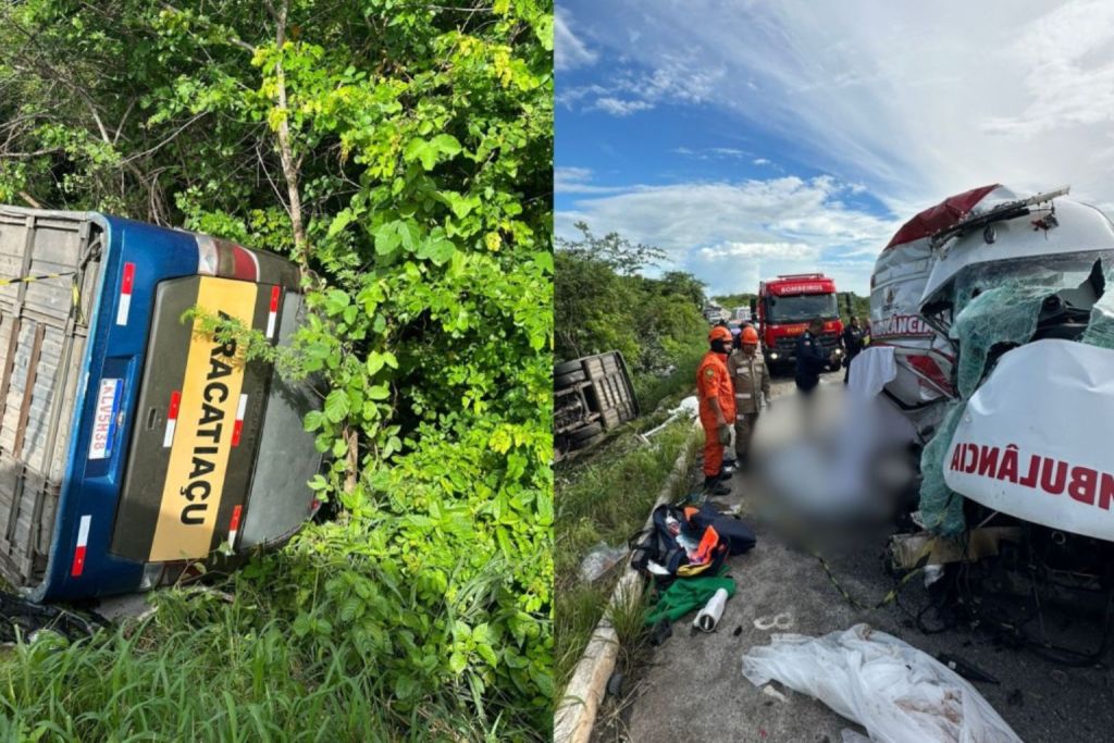 Tragédia no Ceará: Mãe e filha morrem em colisão chocante entre ambulância e micro-ônibus em Sobral