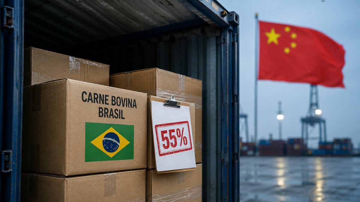 China aplica tarifa de 55% sobre carne bovina brasileira acima da cota