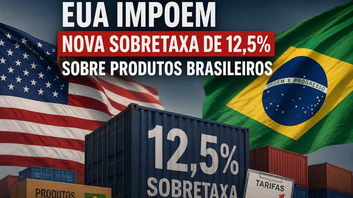 EUA impõem nova sobretaxa de 12,5% sobre produtos brasileiros