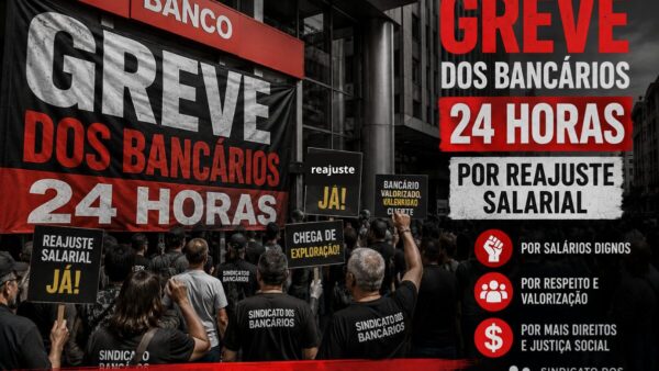 Bancários fazem greve de 24 horas por reajuste salarial