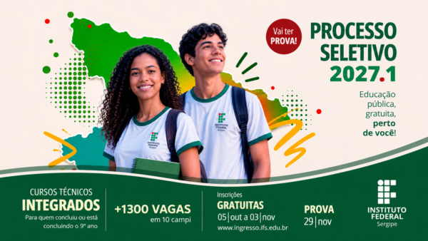 IFS abre mais de 1,3 mil vagas em cursos técnicos integrados para 2027